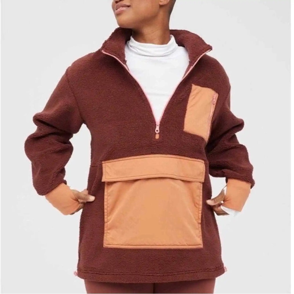 Aerie Offline Sherpa Fleece Pullover Sweatshirt small